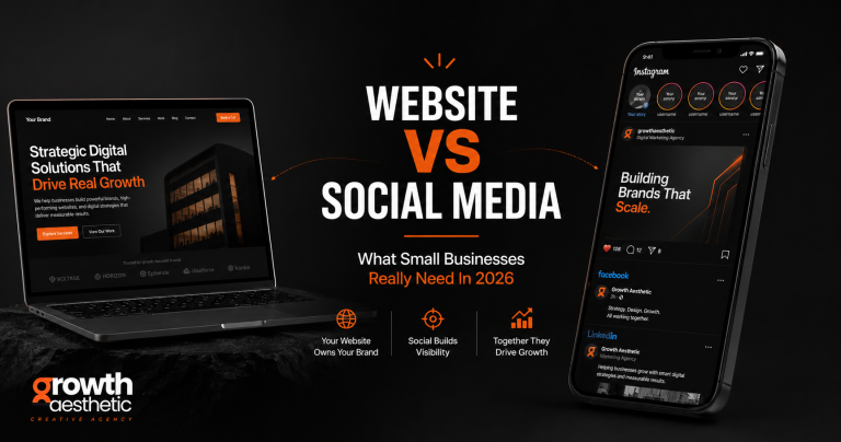 Website vs Social Media for Small Businesses in 2026